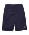 Stone Island Elastic Waistband Shorts In Blue
