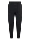 Stone Island Cargo Utility Trousers Elastic Waistband In Blue