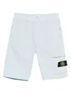 Stone Island Elasticated-waist Cargo Shorts In Blue