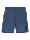 Stone Island Elasticated-waist Shorts In Blue