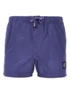 Stone Island Elasticated-waist Swim Shorts In Blue