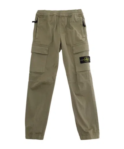 Stone Island Elastic-waist Casual Trousers In Green