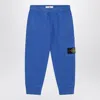 Stone Island Electric Blue Cotton Jogging Pants In Blue