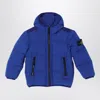 STONE ISLAND ELECTRIC BLUE HOODED PADDED JACKET