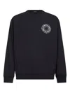 Stone Island Embossed Logo Sweatshirt In Black