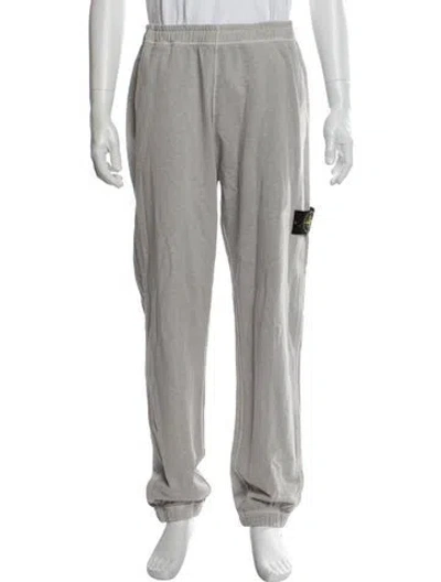 Pre-owned Stone Island Embroidered Accent Lounge Bottoms W/ Tags In Grey