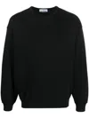 Stone Island Black Crewneck Sweatshirt With Logo Embroidery In Black