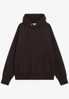 Stone Island Embroidered Logo Hooded Sweatshirt In Brown