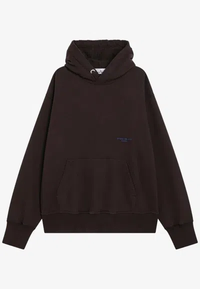 STONE ISLAND EMBROIDERED LOGO HOODED SWEATSHIRT