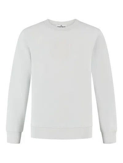 Stone Island Embroidered-logo Sweatshirt In White