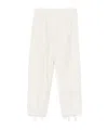 Stone Island Embroidered-logo Trousers In Ivory