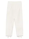 Stone Island Embroidered-logo Trousers In Neutrals