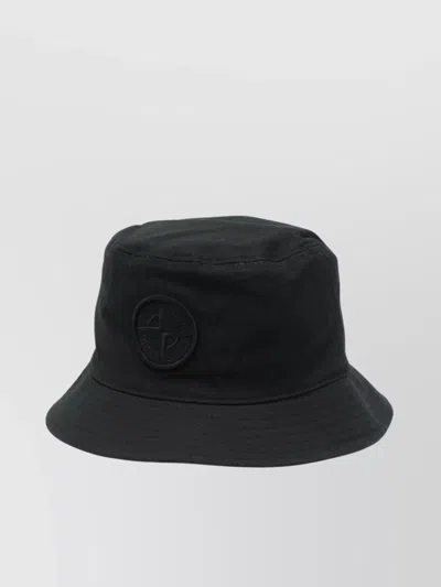 STONE ISLAND EMBROIDERED RELIEF COMPASS COTTON BUCKET HAT