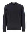 Stone Island Crewneck Sweatshirt With Compass Embroidery In Blue