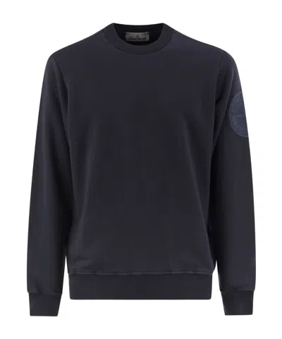 STONE ISLAND STONE ISLAND COMPASS EMBROIDERED CREWNECK SWEATSHIRT