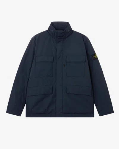 Stone Island Explorer Field Jacket In Blue