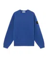 Stone Island Extra-size Round-neck Sweatshirt In Blue