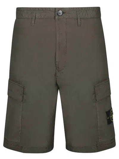 Stone Island Fabric Military Green Bermuda Shorts