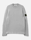 Stone Island Fancy Yarn Crewneck Jumper With Brushed Texture In Gray