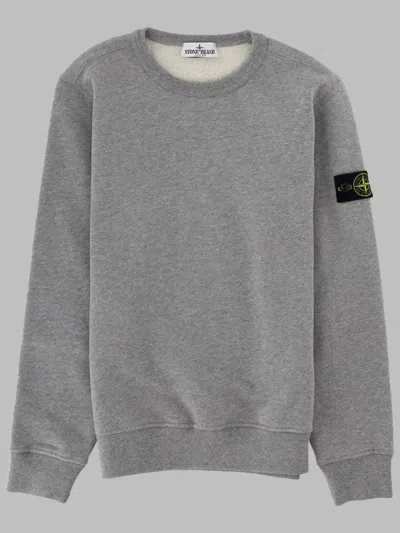 Stone Island Felpa In Gray