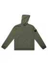 Stone Island Felpa Hoodie Basic In Green