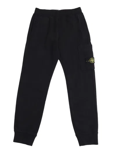 Stone Island Kids'  Felpa Pantalone In Black