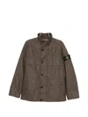 Stone Island Field Jacket With Pigmented Wax Coating