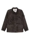 Stone Island Field Jacket Raso Gommato 3l Laser Camo In Brown