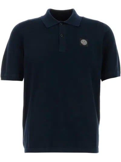 STONE ISLAND FINE-KNIT POLO SHIRT