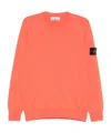 Stone Island Men's Sunset Orange Wool Jumper Sweater In Orange