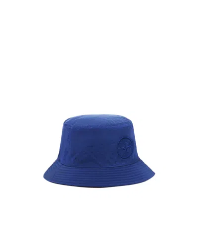 Stone Island Compass-patch Bucket Hat In Blue
