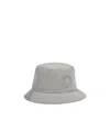 Stone Island Bucket Hat In Textured Nylon Metal In Gray