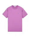 Stone Island Fissato-effect Logo Patch T-shirt In Red