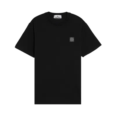 Pre-owned Stone Island Fissato Garment Dyed T-shirt 'black' | Men's Size L