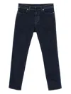 Stone Island Blue Jeans With Belt Loops And Logo Patch On The Rear In Denim Man In Blue