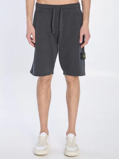 STONE ISLAND FLEECE BERMUDA SHORTS