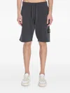 Stone Island Fleece Bermuda Shorts In Gray