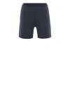 Stone Island Fleece Bermuda Shorts Blue Cotton In Bleu
