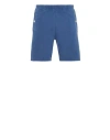 Stone Island Fleece Bermuda Shorts Blue Cotton In Bleu