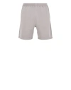 Stone Island Fleece Bermuda Shorts Gray Cotton In Gris