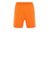 STONE ISLAND STONE ISLAND FLEECE BERMUDA SHORTS ORANGE COTTON