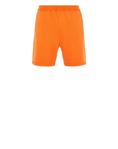 Stone Island Fleece Bermuda Shorts Orange Cotton