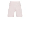 Stone Island Fleece Bermuda Shorts Pink Cotton In Rose