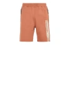 Stone Island Fleece Bermuda Shorts Red Cotton In Red
