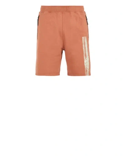 Stone Island Fleece Bermuda Shorts Red Cotton