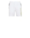 Stone Island Fleece Bermuda Shorts White Cotton In White