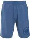 Stone Island Fleece Shorts In Blau