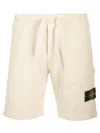 Stone Island Fleece Bermuda Shorts Beige Cotton