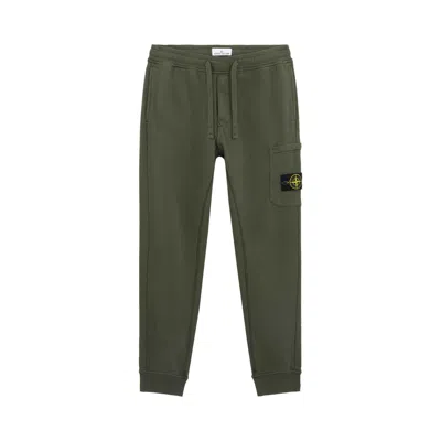 Pre-owned Stone Island Fleece Sweatpants 'musk' | Green | Men's Size L