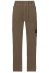 Stone Island Fleece Sweatpants In Walnut